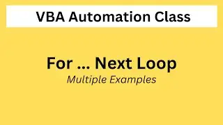 Excel VBA | For Next Loop | VBA For Loop Examples | 