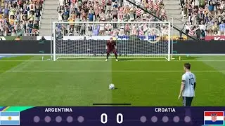 Argentina vs Croatia penalty shootout | Messi vs Luka Modric - eFootball PES 2021