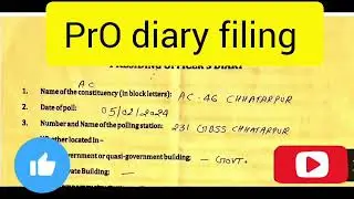 PrO diary filing for election