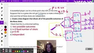 Binomial Example WithTree Diagram and Probability Model