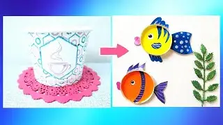 Paper Cup Craft | Unique Fish Craft | Craft Ideas | DIY Room Decor #craftideas  #papercupcraft #diy