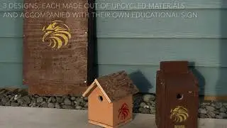 Upcycled bat and bird boxes at Zane Middle School