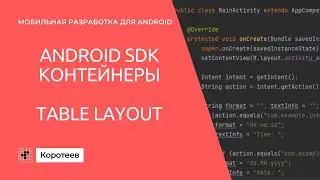 MD1 Android Element Containers: TableLayout