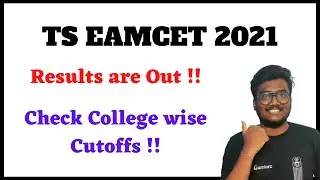 TS Eamcet 2021 Results Out | College wise Cutoffs | Sai Charan Malyala 