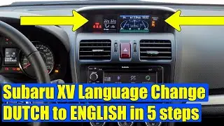 TUTORIAL: Subaru XV MFD Display Language Change from Dutch to English