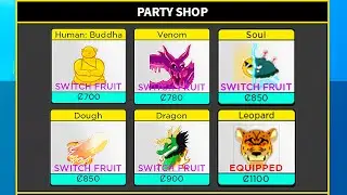 Blox Fruits - All Mythic Fruits Sold in Party Shop Update!