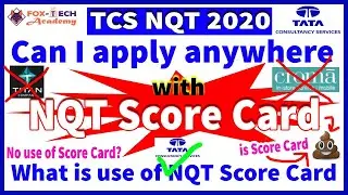 TCS NQT 2020 / 2021 | What is use of NQT Score card | How to apply in another company with nqt score