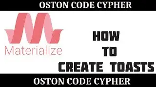How to create simple Toasts on your website - Materialize