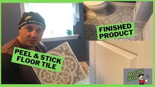 Bathroom Peel n Stick Tiles 2 hour Reno