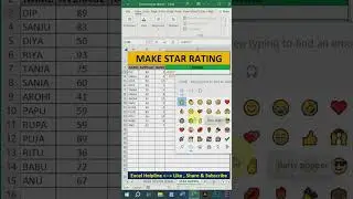 Use rept function in excel to enable star rating in cell value #learnexcel #excelbangla #exceltips
