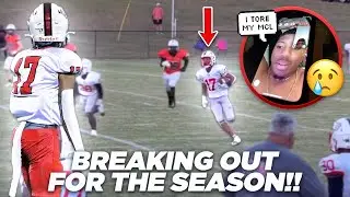 My LITTLE BROTHER Scored 2 TOUCHDOWNS in ONE Game, Then Tears His MCL in the Next! 💔🏈
