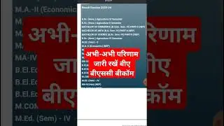 ba bsc bcom result 2024 university college result new update