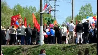День победы. 70 лет. Лобня. Пушка. Зенитка. Часть1