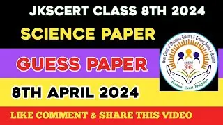 Jkscert Class 8th Science Important Questions 2024 || @jkguesspapers