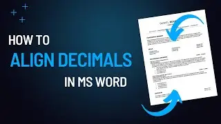 How to Align Text and Decimals Correctly in Microsoft Word