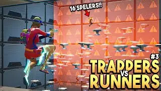 TRAPPERS VS RUNNERS met 16 SPELERS in Fortnite! #3