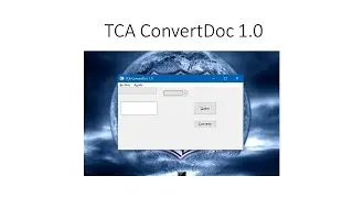 TCA ConvertDoc 1.0, convierte txt, doc,epub y más de forma sencilla y accesible.