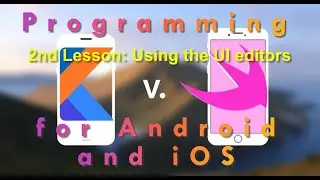 2nd Lesson: Using the UI editors in Android Studio and Xcode for Android and iOS app design.