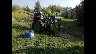После реконструкции, косилка ботвы картофеля впервые в работе
