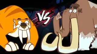 Funny Dinosaur Cartoon | Smilodon VS Cheetah | I'm a Dinosaur | Kids Shows Club