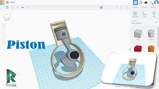 How to design a Piston in TinkerCad | For Beginners || Step by Step Guide