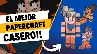 como hacer tu propia figura de Goku (skin) de Minecraft 100% hecha de papel