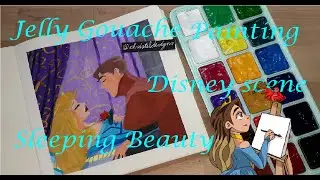 🌸Gouache Painting🎨 Review | Disney Scene 🌸 Sleeping Beauty