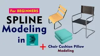 How to do Spline Modeling in 3ds Max | Chair Modeling | Cloth Simulation in 3DS MAX
