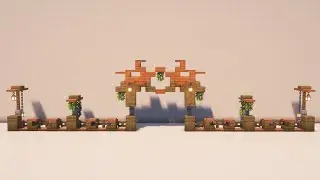 Minecraft How to Build a Base Japanese Wall and Fence Design with Gate #2 Tutorial