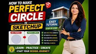 How to Make a Perfect Circle in SketchUp | Circle Tool Tutorial for Beginners | Step-by-Step.