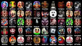 Games: Wild Rift, 300 Bowmen, Mr Meat 2, Scary Teacher 3D: Stone Age, Labyrinth Pocong, FNAF 2...