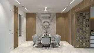Dining Area Wall Paneling Design | Sketchup Vray 5 Interior | Pixologic interior