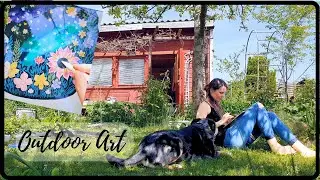 Take Your Work into the Garden | Outdoor Art | Garden Shed Vlog