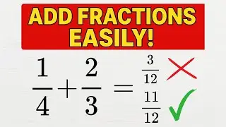 Easiest Way to Add Fractions with unlike denominators👌🎯