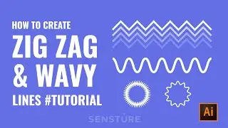 How To Create Zig Zag And Wavy Lines In Illustrator | Basic Tutorial