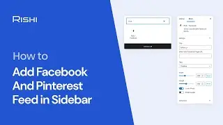 How To Add Facebook And Pinterest Feed In Sidebar | Rishi Theme