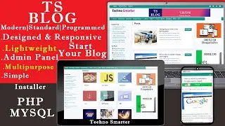 Modern Blog CMS in PHP and MYSQL database | Responsive lightweight blog PHP scripts web application