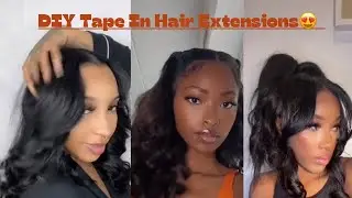 DETAILED|Cute Tape in hair extensions||DIYs😍💕2023