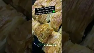 Çok kolay pileli baklava tarifi, easy Turkey recipes #tatlı #baklava #shorts