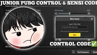(2024) JUNIOR PUBG SENSITIVITY SETTINGS CODE 3.0/ JUNIOR PUBG CONTROL SETTINGS CODE 3.0/ 5 FINGER