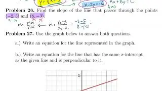 Preparing for Algebra 2 - Problem 26: Calculating Slope