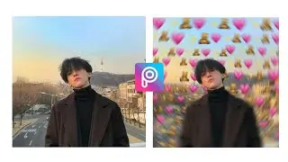 Emoji background and Radial blur tutorial |Picsart Tutorial|