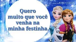 CONVITE PERSONALIZADO: FROZEN