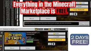 Everything in the Minecraft Marketplace IS FREE for 2 DAYS!