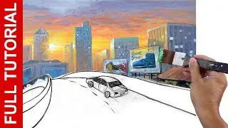 Tutorial: How to Paint City Scape in Acrylics / JMLisondra