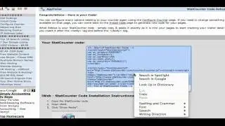 How to install a Statcounter code on your iWeb Site
