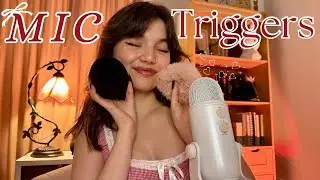 ASMR | Fast and Soft Mic Triggers ( Mic Scratching, Mic Swirling, Fluffy, Foam, Bare )