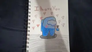 Changodraw - un dibujo de Among us para el día de San Valentín