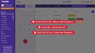 Bling Feature - Live call transfer & multi conference