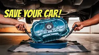 How to drain an over filled transmission WITHOUT removing the drain pan video